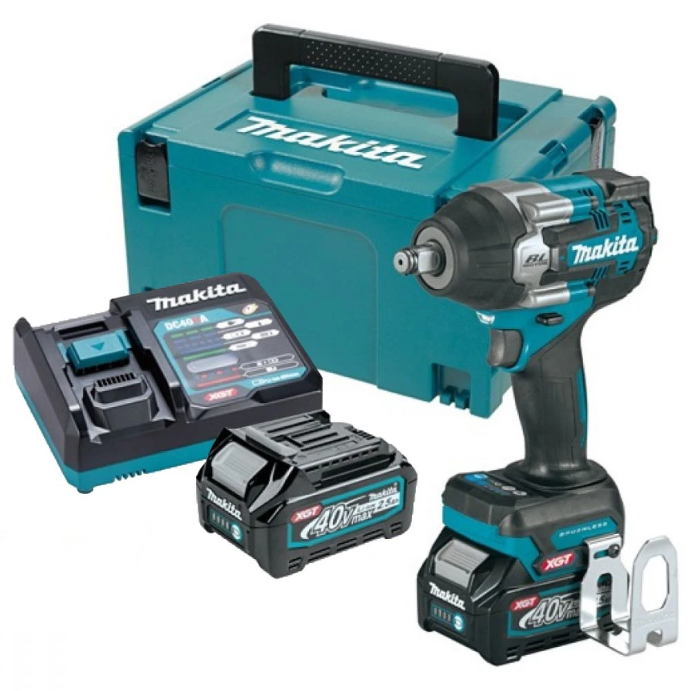 Аккумуляторный ударный гайковерт Makita, 2200 об/мин, c 2 АКБ 2.5 Ач и ЗУ, в кейсе MakPac-3, TW007GD201