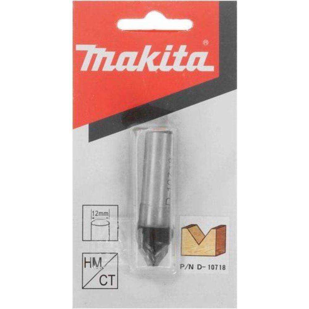 Фреза V-образная 90° Makita 15, 9х12, 7х12х38х2Т, D-10718