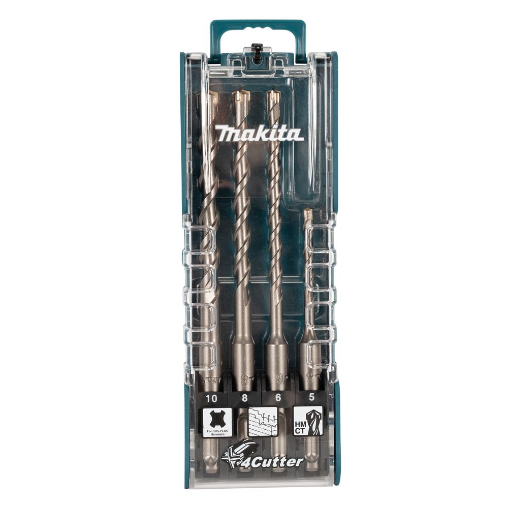 Набор буров для бетона Makita SDS-Plus, 5-10 мм, 4 шт., E-14249