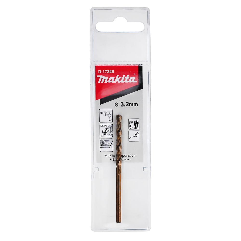 Сверло по металлу Makita HSS-Co 3.2х65, D-17326