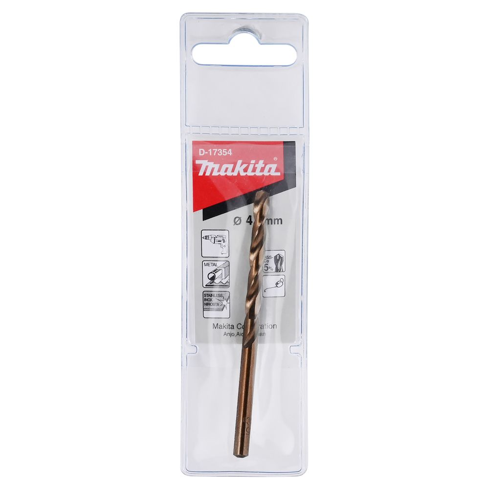 Сверло по металлу Makita HSS-Co 4.5х80, D-17354