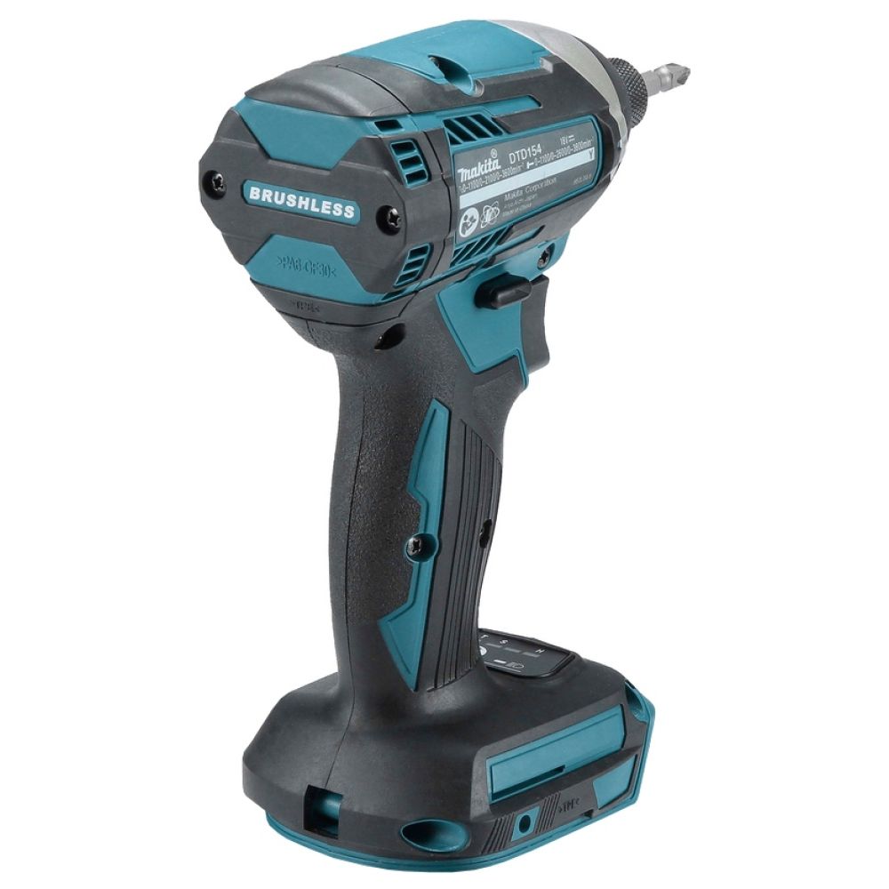 Аккумуляторный шуруповерт Makita DTD154, 18 В, 175 Нм, 3800 уд/мин, с АКБ 3 Ач и ЗУ (DTD154P1Z)