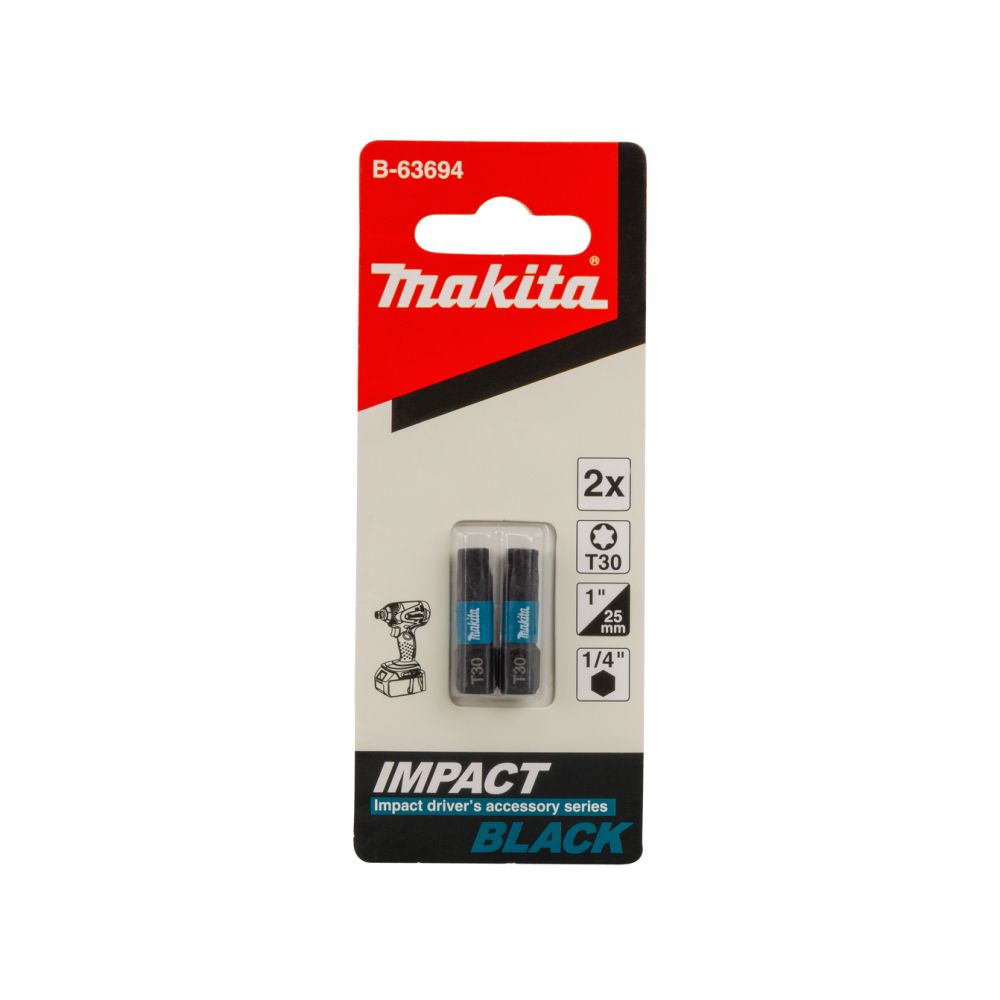 Бита Makita , 25 мм, хвостовик 1/4", 2 шт. (B-63694)
