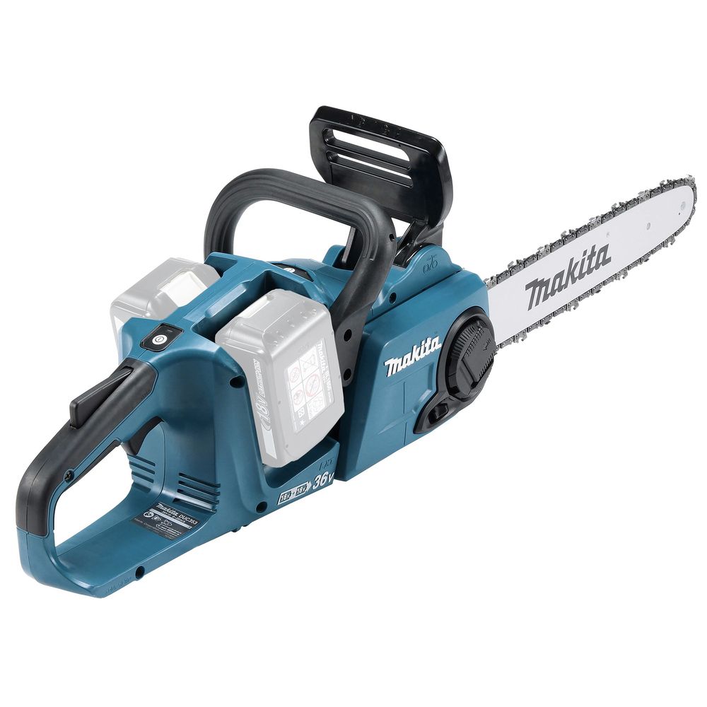 Аккумуляторный набор садовой техники Makita, 18 В: газонокосилка DLM539 + цепная пила DUC353, без АКБ и ЗУ