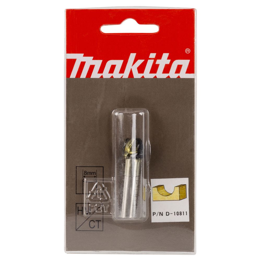Фреза пазовая галтельная Makita 6, 35R 12, 7х9, 5х8х32х2Т, D-10811