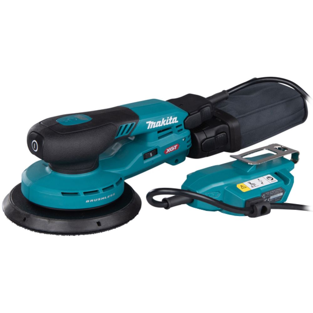 Аккумуляторная эксцентриковая шлифмашина Makita BO002CGZ, 40 В, 150 мм, 10000 кол/мин, с выносной батареей, без АКБ и ЗУ