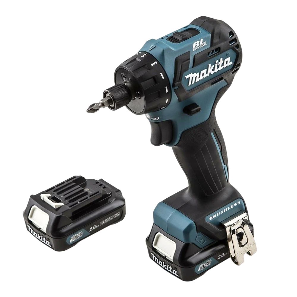 Аккумуляторная дрель-шуруповерт Makita DF032DWAE, 10.8 В/12 В, 1500 об/мин, с 2 АКБ 2 Ач и ЗУ, в кейсе