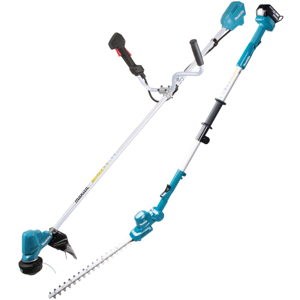 Аккумуляторный набор садовой техники Makita, 18 В: кусторез-высоторез DUN461W + триммер DUR190U, с АКБ 3 Ач и ЗУ