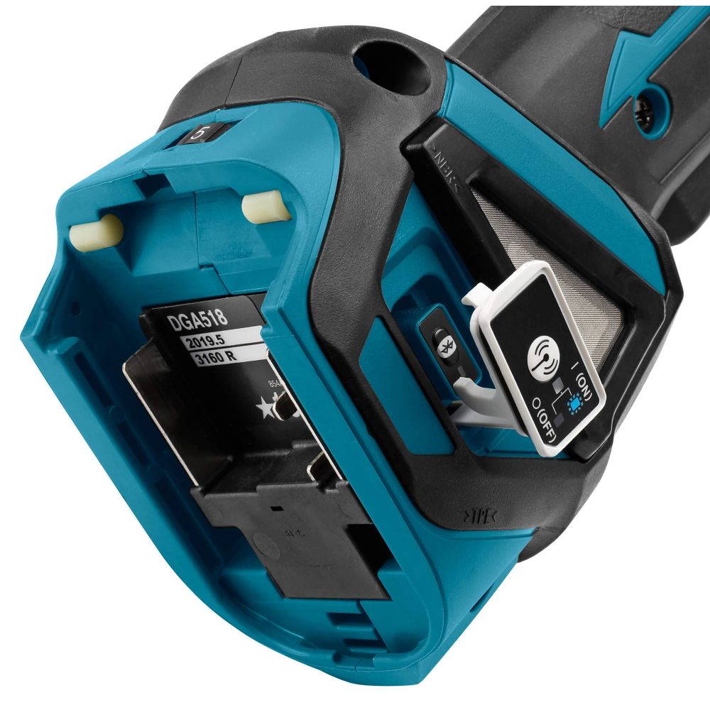 Аккумуляторная угловая шлифмашина Makita, 18 В, 125 мм, 8500 об/мин, без АКБ и ЗУ, DGA518ZU