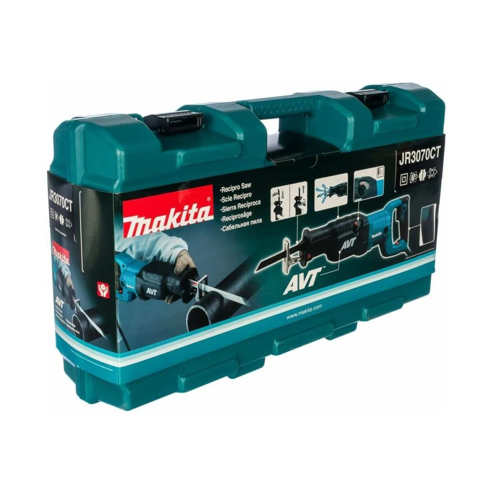 Набор Makita: сабельная пила JR3070CT, 1510 Вт, 2800 ход/мин + перчатки "Механик" PGH-160350-L + защитные очки PGW-180110, прозрачные, PT1050