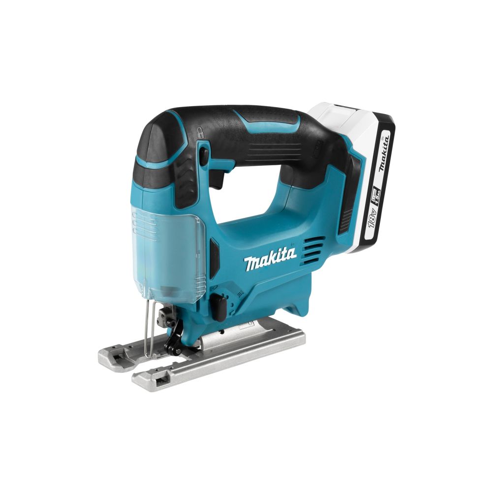 Набор электроинструмента Makita 18 В: дрель-шуруповерт + лобзик + набор пилок, с 2 АКБ 1.5 Ач и ЗУ, в сумке