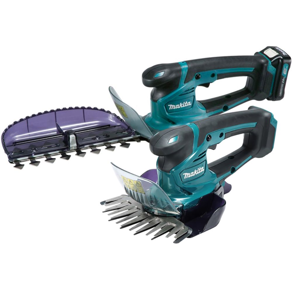 Аккумуляторный набор садовой техники Makita, 12 В: кусторез UH201D + садовые ножницы UM600D, с АКБ 2 Ач и ЗУ