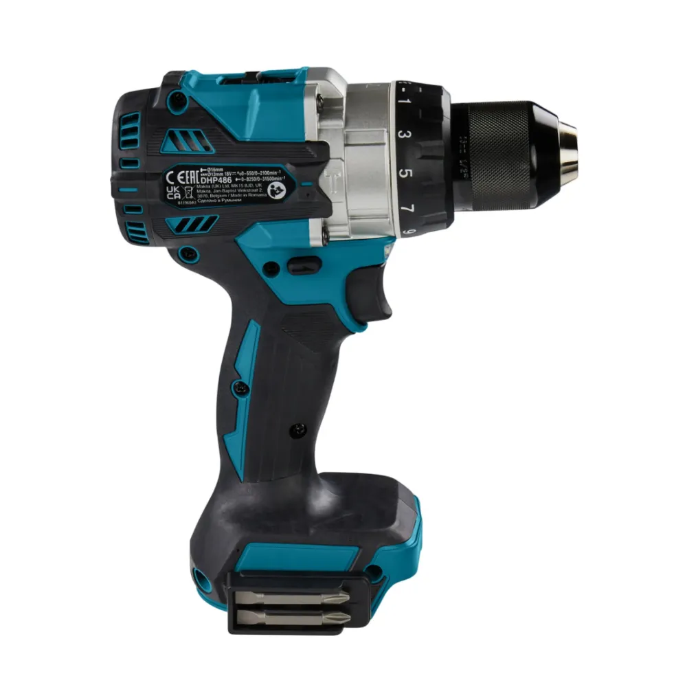 Аккумуляторная ударная дрель-шуруповерт Makita DHP486Z, 18 В, 2100 об/мин, без АКБ и ЗУ