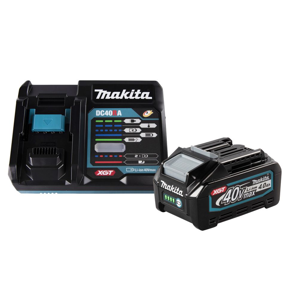 Аккумуляторный строительный пылесос Makita VC004GLZ01, 40 В, 12 л, с 2 АКБ 4 Ач и 2 ЗУ (PT1434)