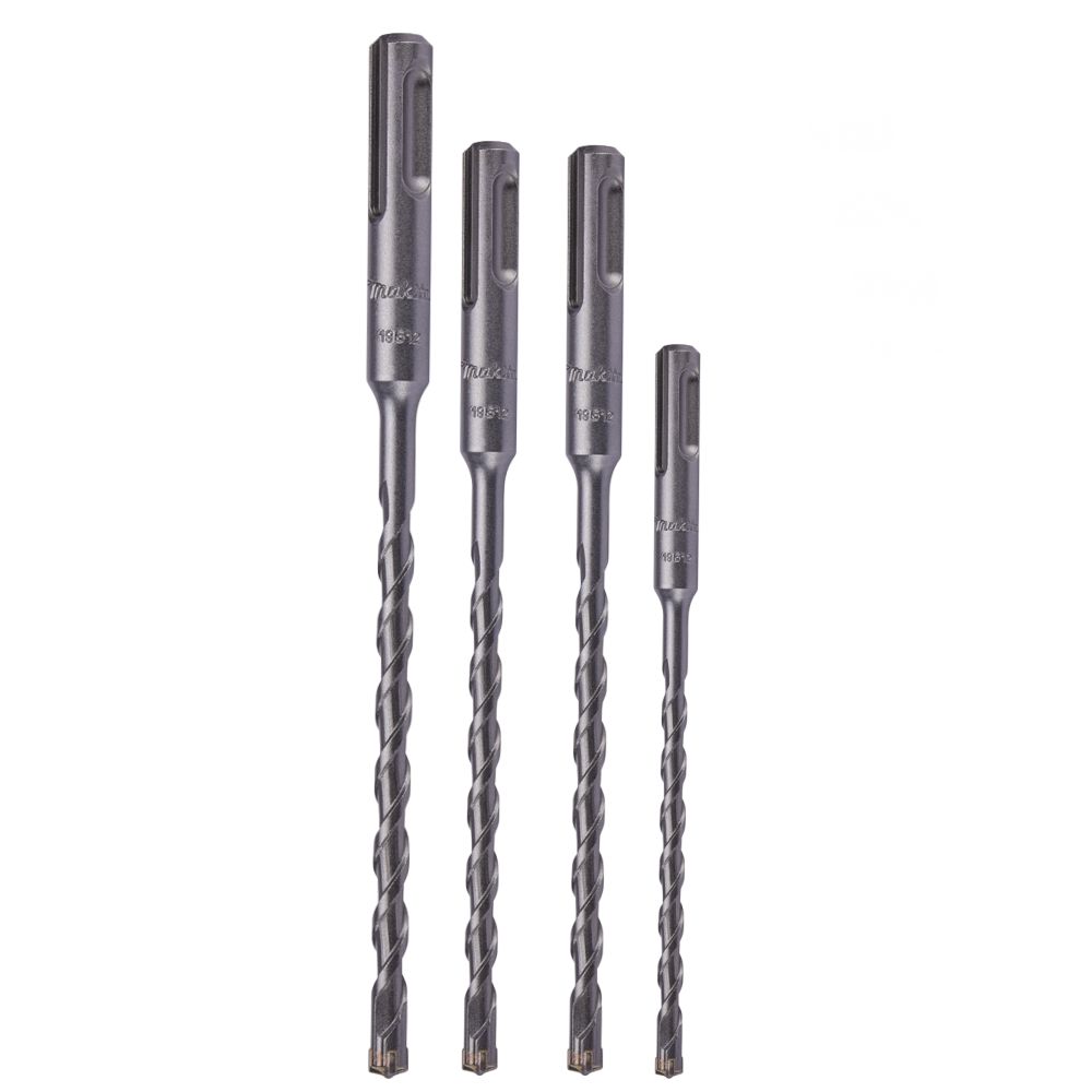 Набор буров Makita 4Cutter "Максимальный", SDS-Plus, 6/8 мм, 4 шт.