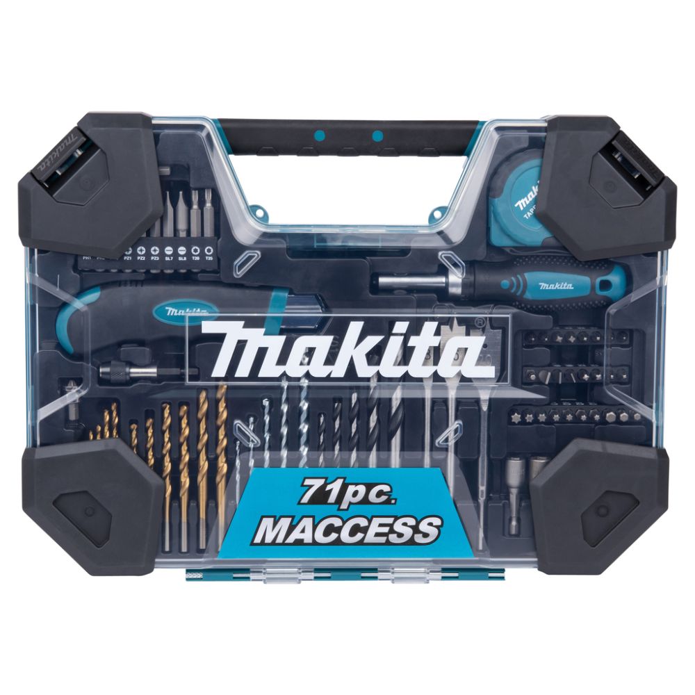 Набор ручного инструмента и оснастки Makita MACCESS E-22589, 71 шт., в кейсe