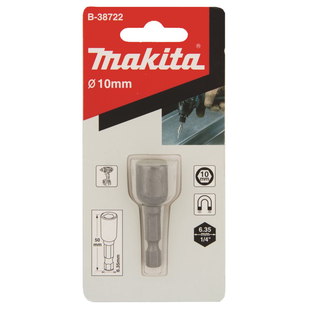 Магнитная торцовая головка Makita 10х50, B-38722