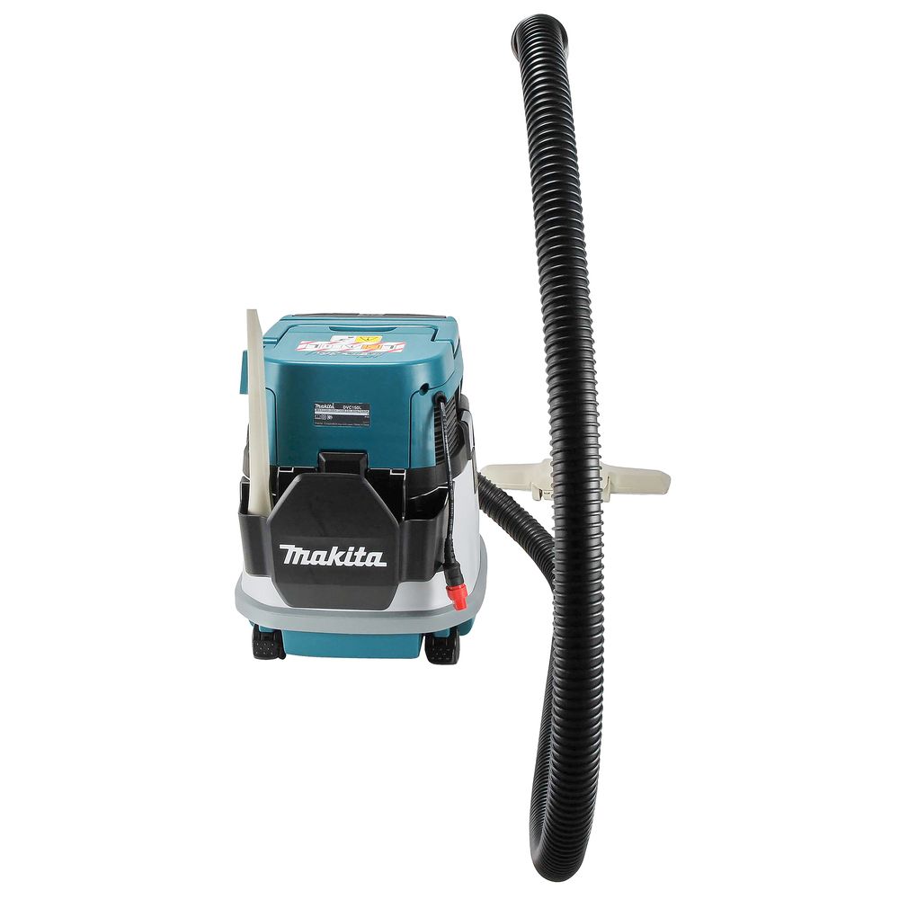 Аккумуляторный строительный пылесос Makita DVC150L, 2x18 В, с опцией работы от сети, 15 л, с 2 АКБ 5 Ач, без ЗУ (DUST-KITM13)