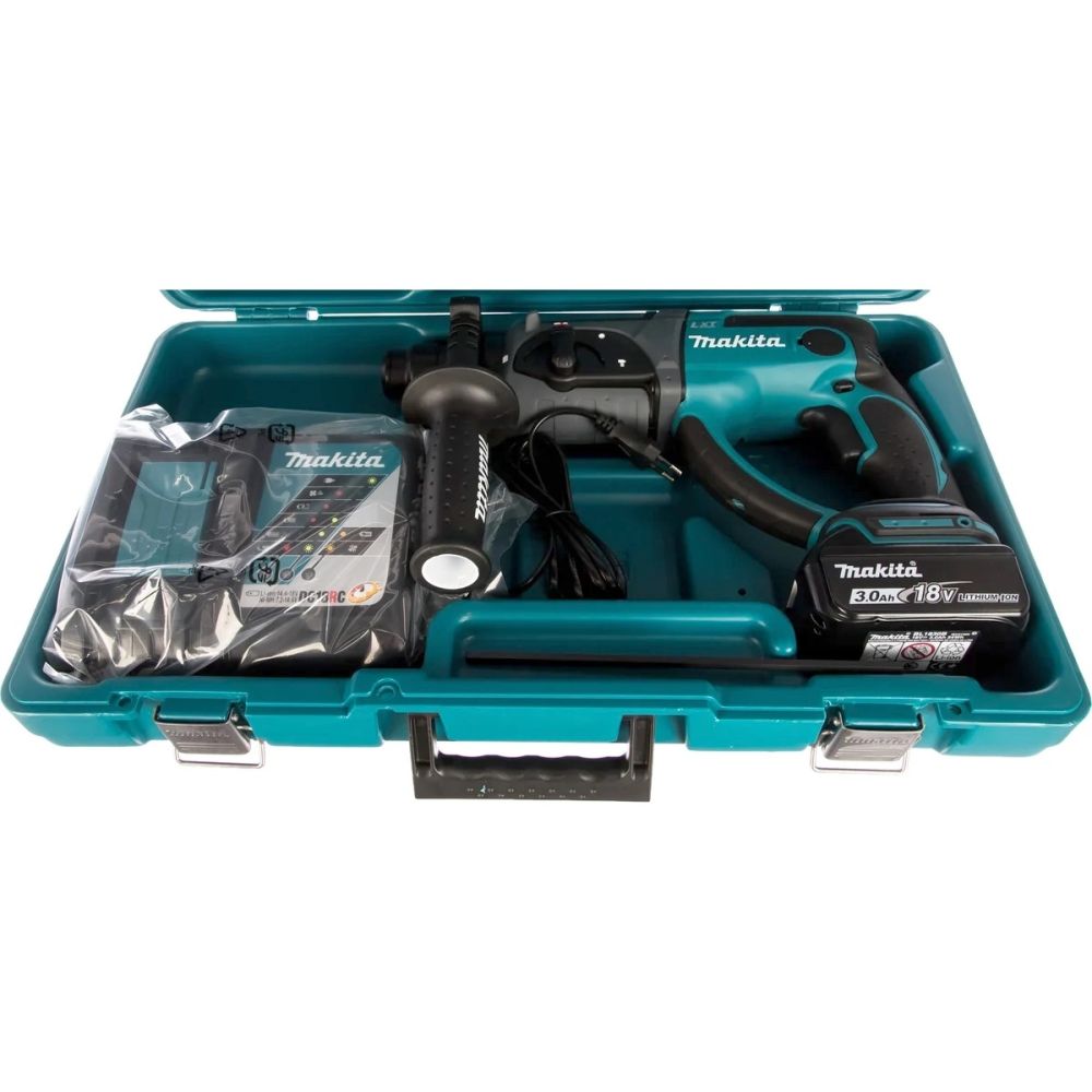Аккумуляторный перфоратор Makita DHR202RF, 18 В, 1.9 Дж, 4000 уд/мин, с АКБ 3 Ач и ЗУ, в кейсе