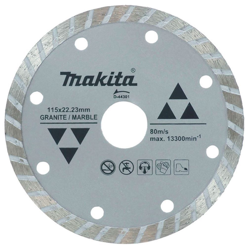 Диск алмазный Makita D-44301, по граниту/мрамору, 115х22.23 мм, 5 шт. (D-44301-5)