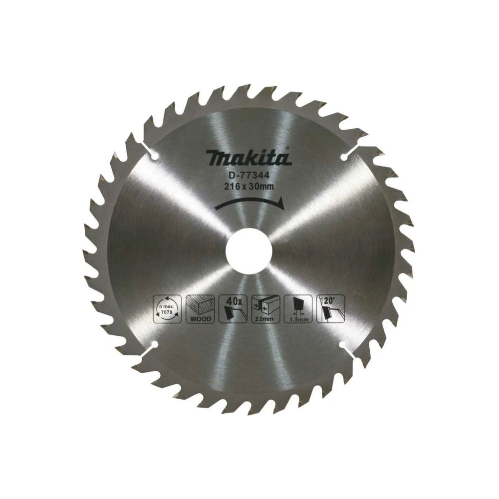 Пильный диск Makita по дереву, 216x30x2.2/1.5X40T, D-77344