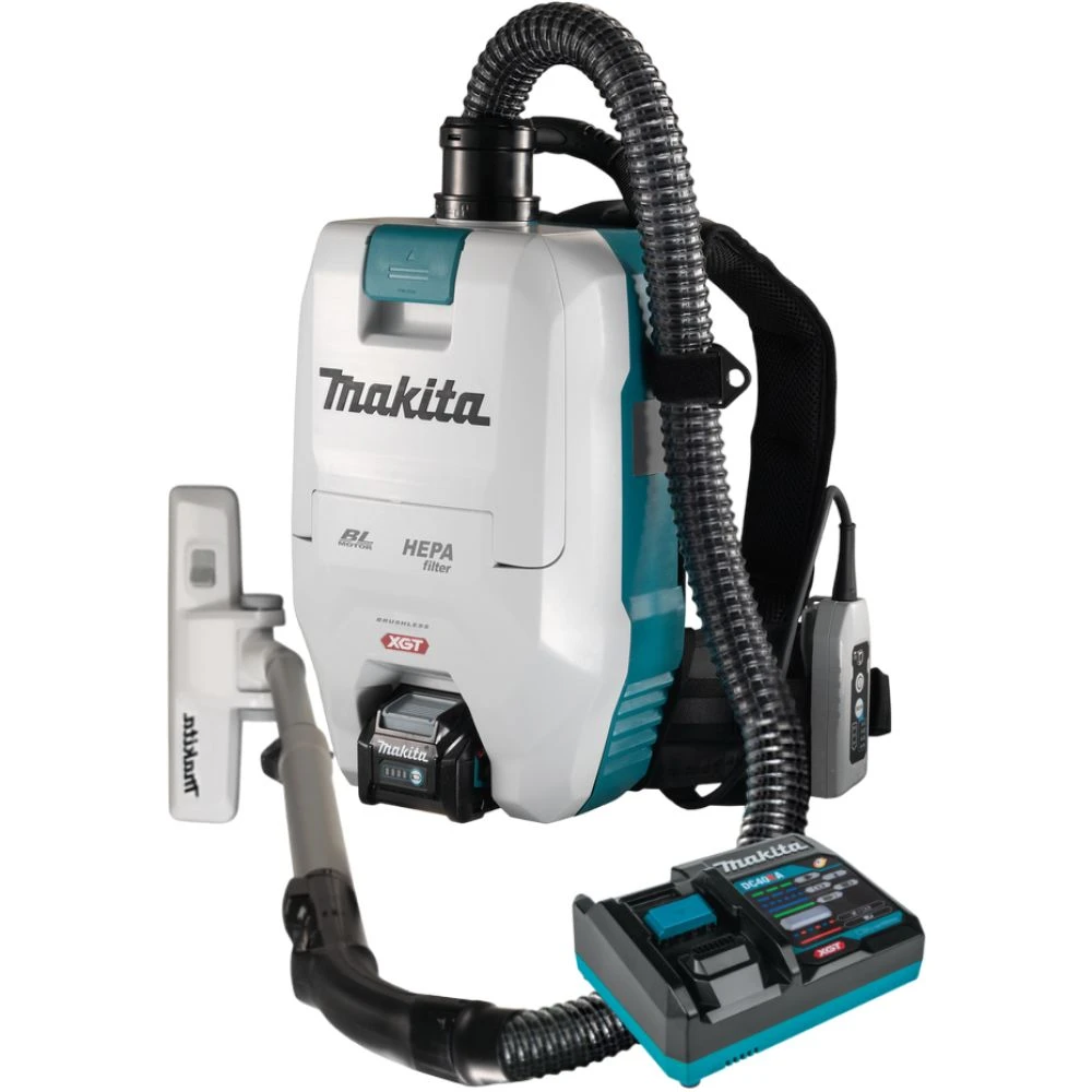 Аккумуляторный ранцевый пылесос Makita VC008G, 40 В, 2 л, с АКБ 4 Ач и ЗУ (PT1432)