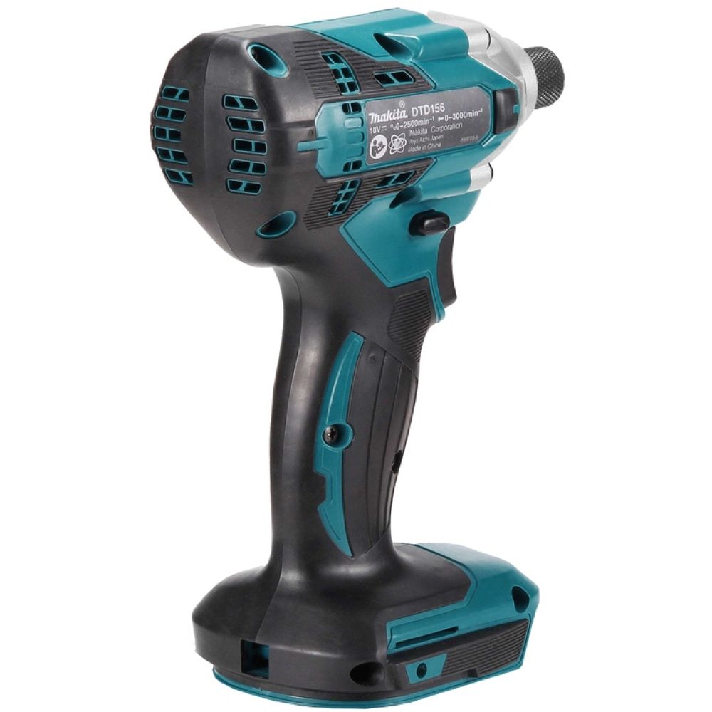 Аккумуляторный ударный шуруповерт Makita DTD156, 18 В, 155 Нм, 3000 уд/мин, с АКБ 3 Ач и ЗУ (DTD156P1Z)