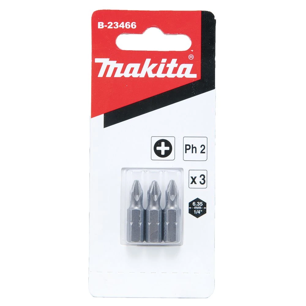 Насадка Makita PH2, 25 мм, C-form, 3 шт., B-23466