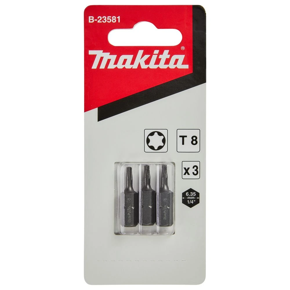 Насадка Makita T8, 25 мм, C-form, 3 шт., B-23581