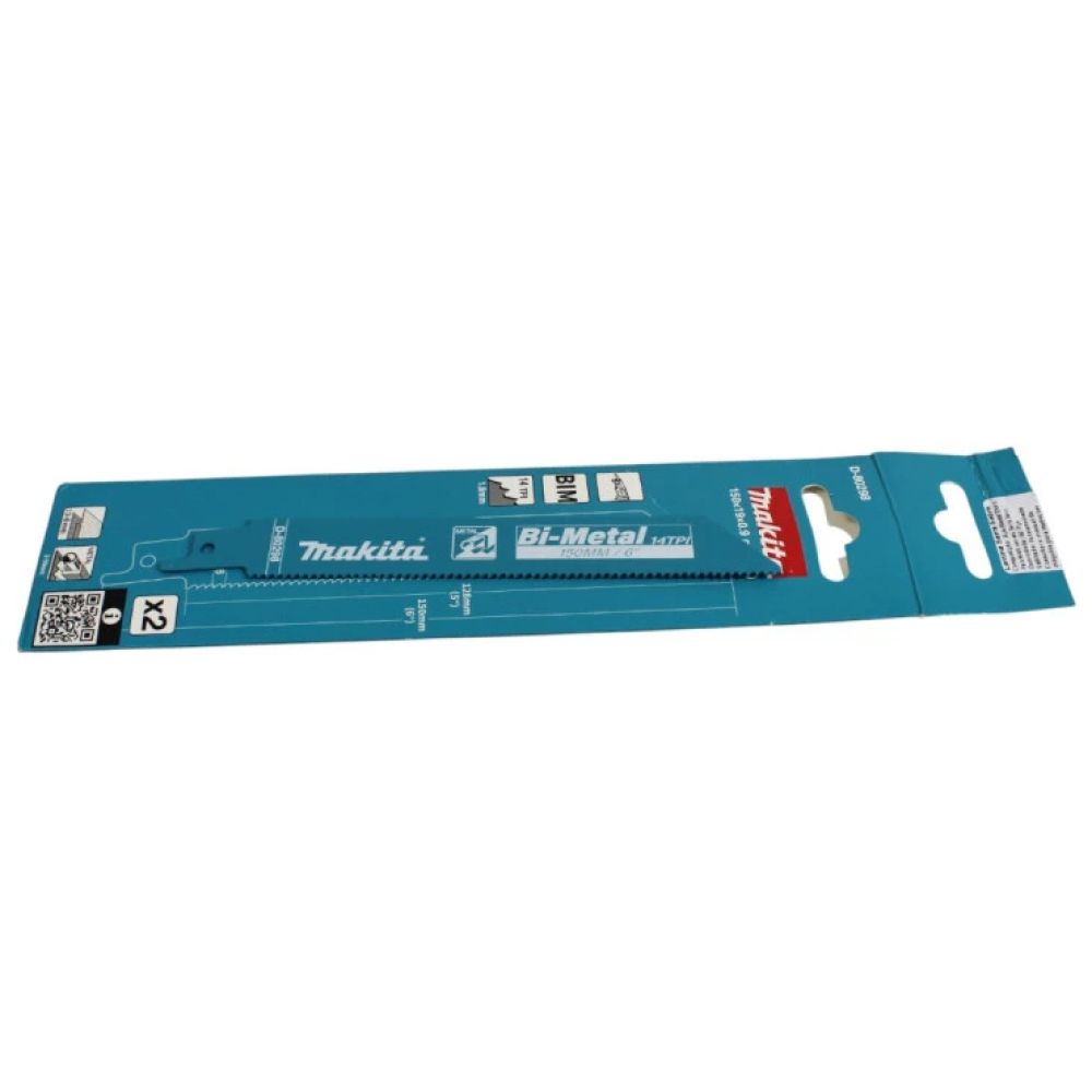 Полотно для сабельной пилы Makita D-80298, по металлу, 150 мм, 14 TPI, 2 шт.