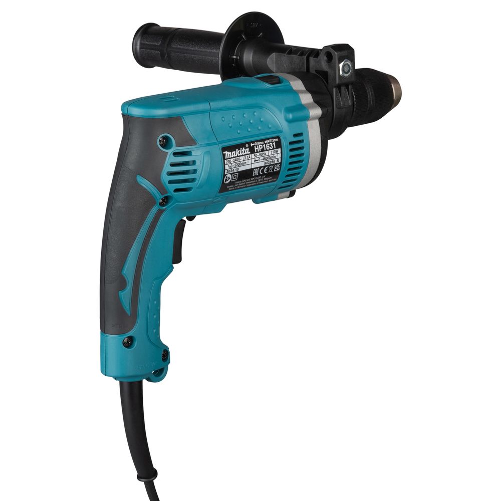 Ударная дрель Makita HP1631, 710 Вт, 3200 об/мин, 48000 уд/мин