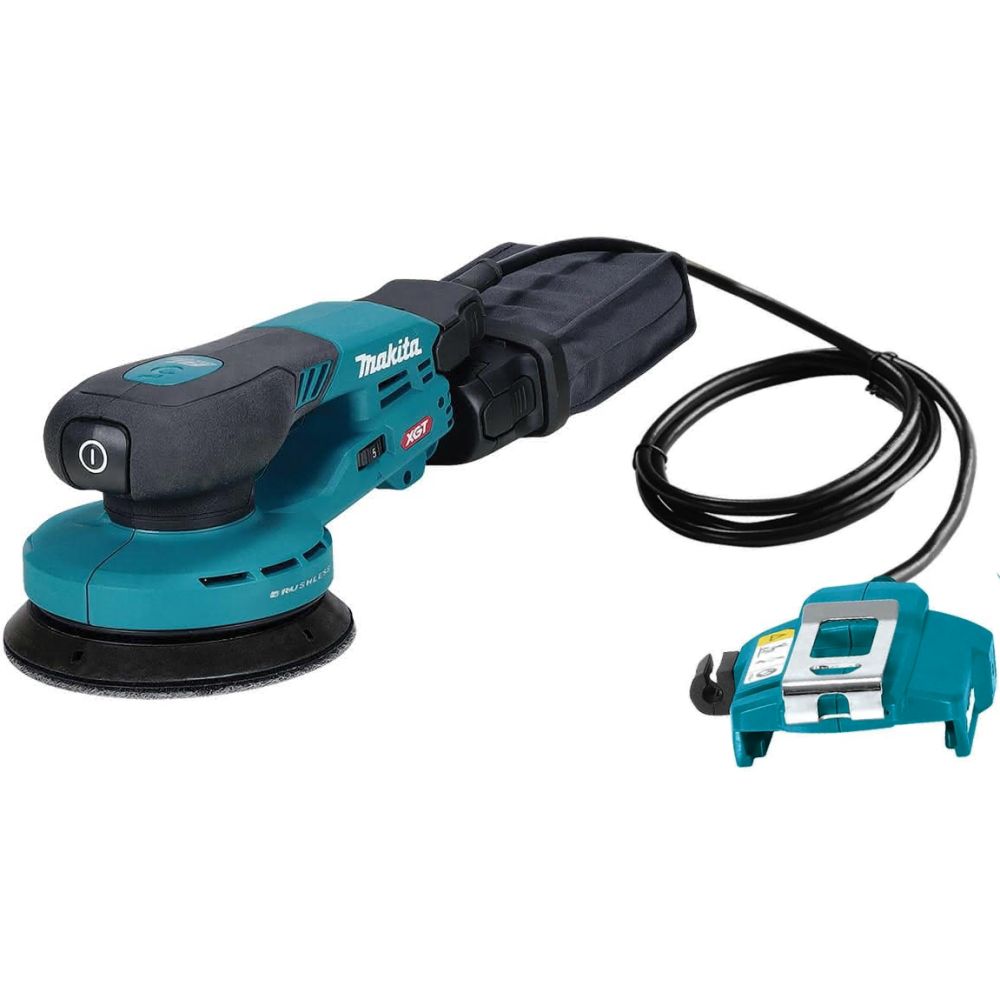 Аккумуляторная эксцентриковая шлифмашина Makita BO001CGZ, 40 В, 125 мм, 10000 кол/мин, с выносной батареей, без АКБ и ЗУ