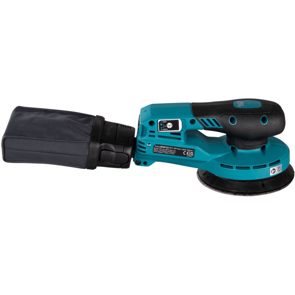 Аккумуляторная эксцентриковая шлифмашина Makita BO001CGZ, 40 В, 125 мм, 10000 кол/мин, с выносной батареей, без АКБ и ЗУ