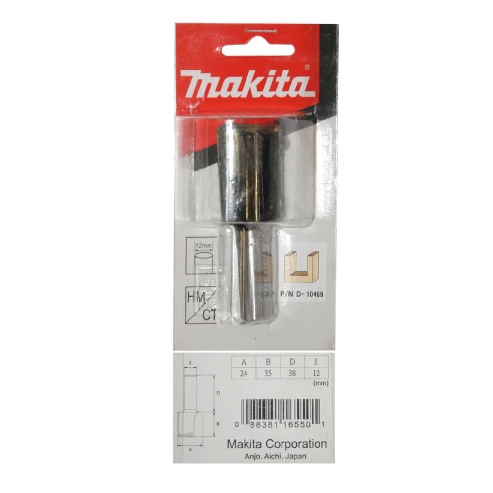 Фреза пазовая с 2 режущими кромками Makita 24х35х12х38х2Т, D-10469