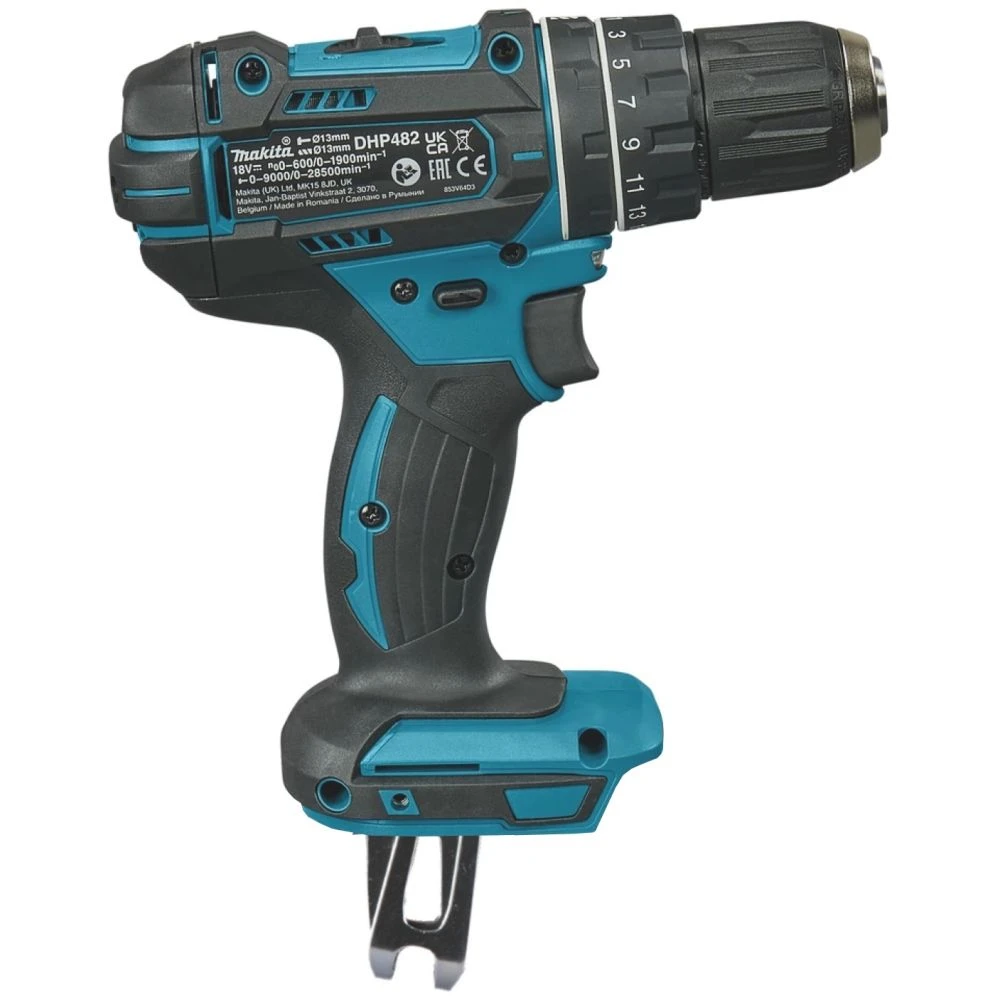 Аккумуляторная ударная дрель-шуруповерт Makita DHP482SYE, 18 В, 1900 об/мин, 28500 уд/мин, с 2 АКБ 1.5 Ач и ЗУ, в кейсе