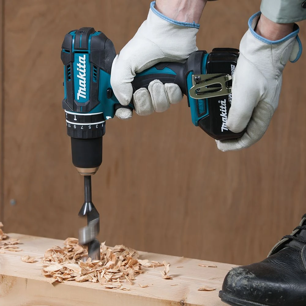 Аккумуляторная ударная дрель-шуруповерт Makita DHP482SYE, 18 В, 1900 об/мин, 28500 уд/мин, с 2 АКБ 1.5 Ач и ЗУ, в кейсе