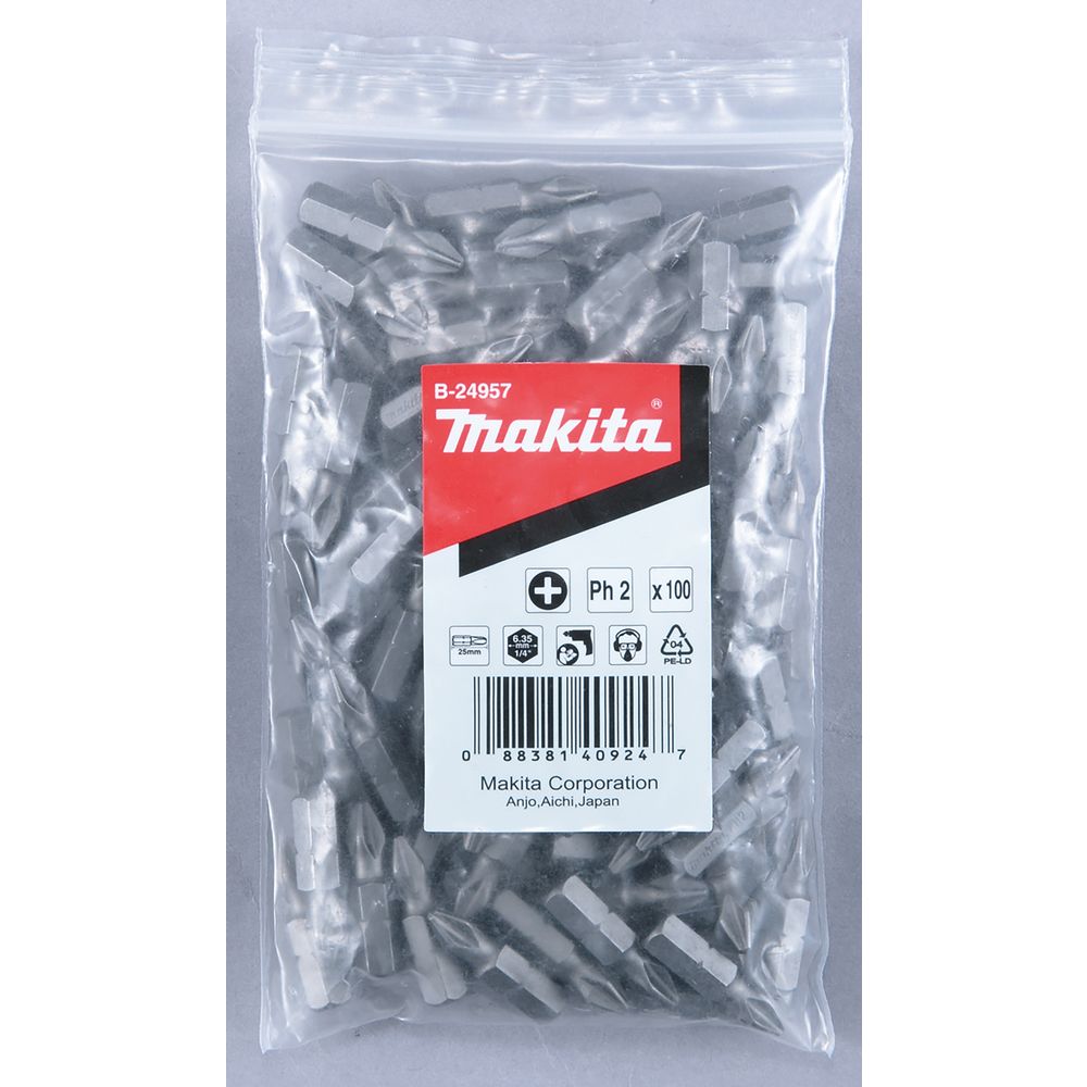 Насадка Makita PH2, 25 мм, C-form, 100 шт., B-24957