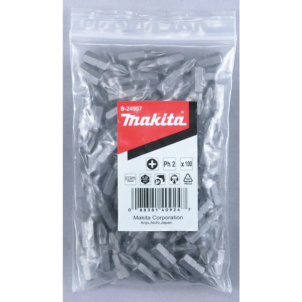 Насадка Makita PH2, 25 мм, C-form, 100 шт., B-24957