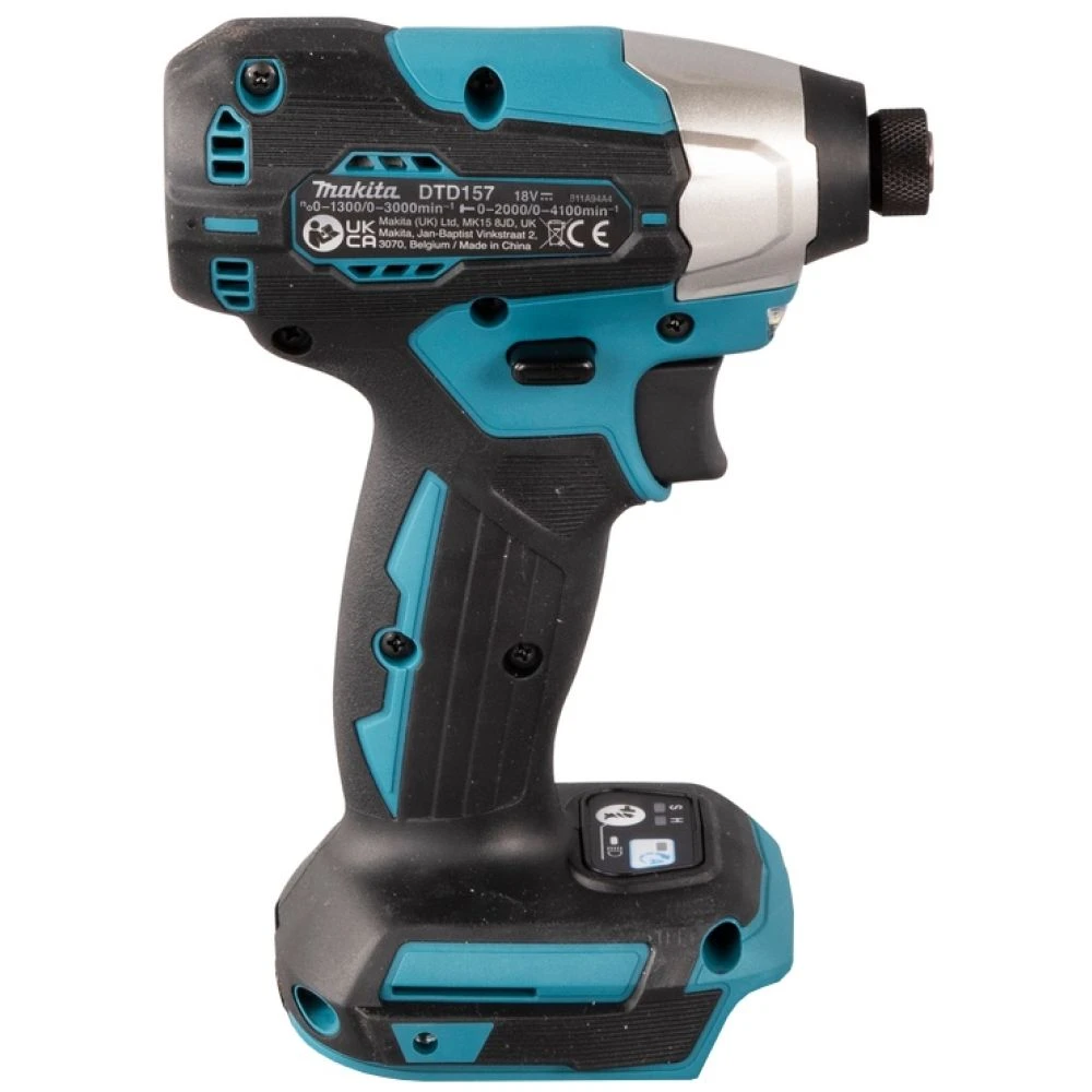 Аккумуляторный шуруповерт Makita DTD157RTJ, 18 В, 140 Нм, 4100 уд/мин, с 2 АКБ 5 Ач и ЗУ, в кейсе MakPac