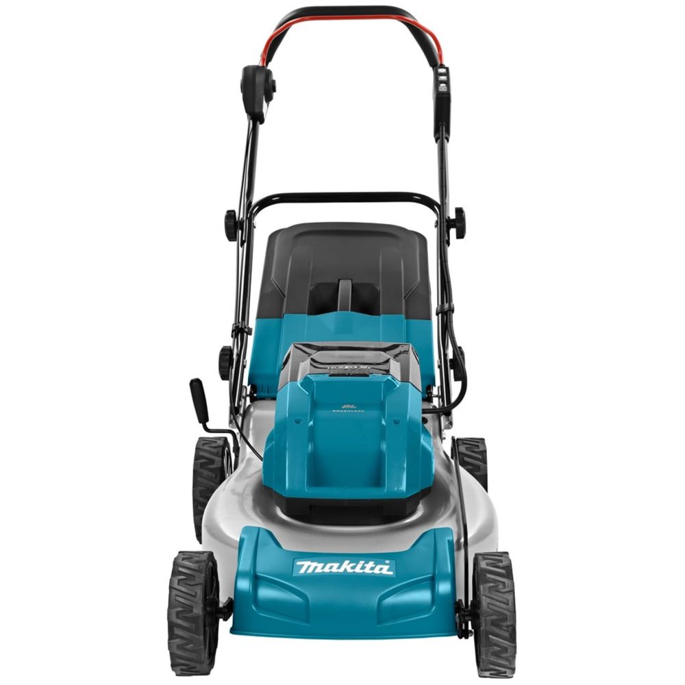 Аккумуляторная газонокосилка Makita DLM460PT2, 2х18 В, 3300 об/мин, 60 л, с 2 АКБ 5 Ач и ЗУ