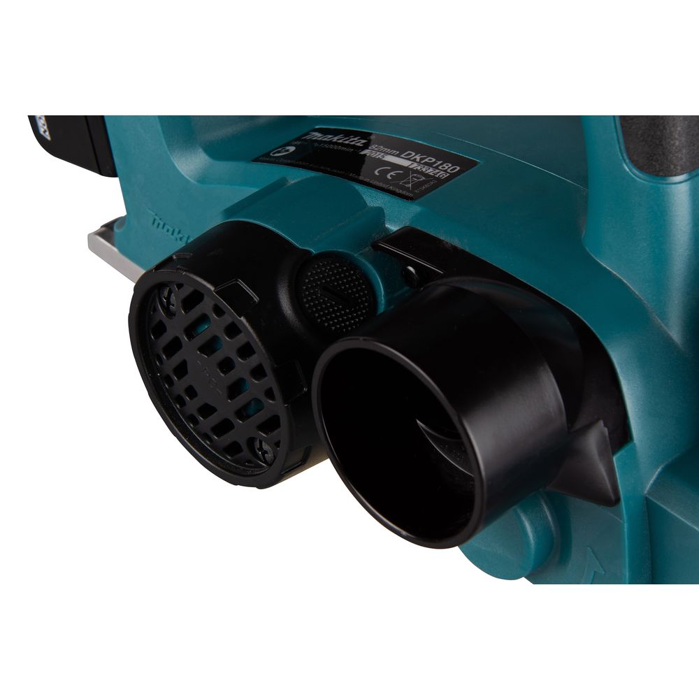 Аккумуляторный рубанок Makita DKP180RFE, 18 В, 15000 об/мин, 82 мм, с 2 АКБ 3 Ач и ЗУ, в кейсе