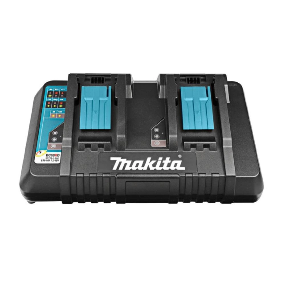 Быстрое зарядное устройство Makita DC18RD, двойное, для Ni-MH/Li-Ion АКБ, 7.2-18 В, 2x9 А, 630876-7