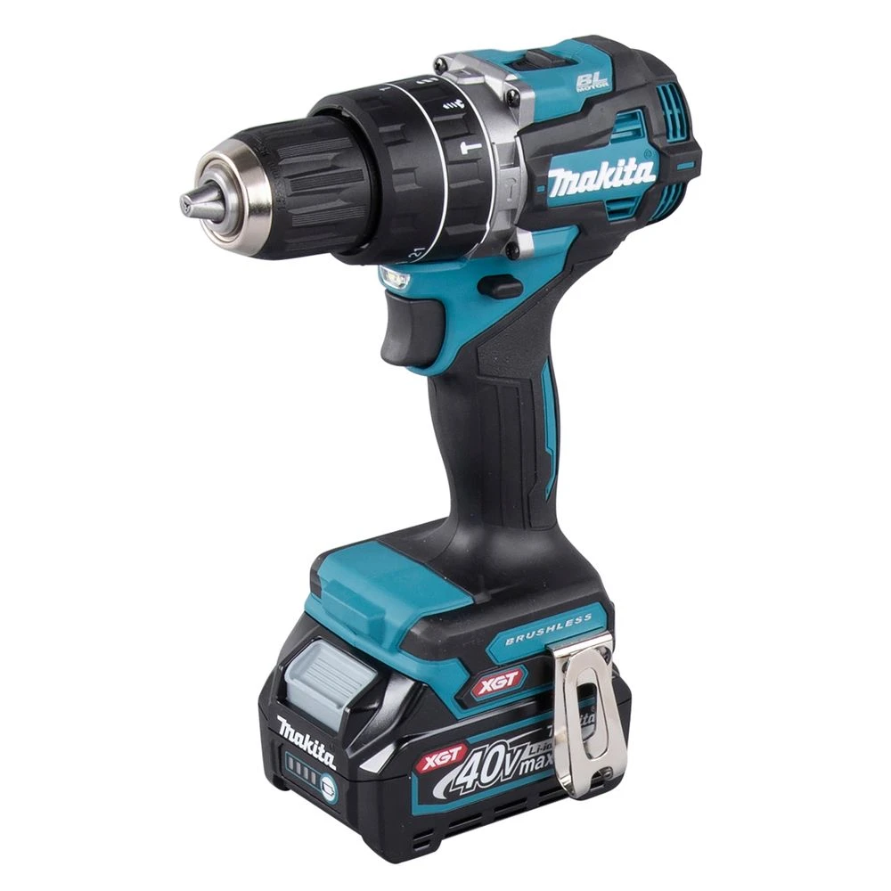 Аккумуляторная ударная дрель-шуруповерт Makita HP002GD201, 40 В, 2200 об/мин, 33000 уд/мин, с 2 АКБ 2.5 Ач и ЗУ, в кейсе