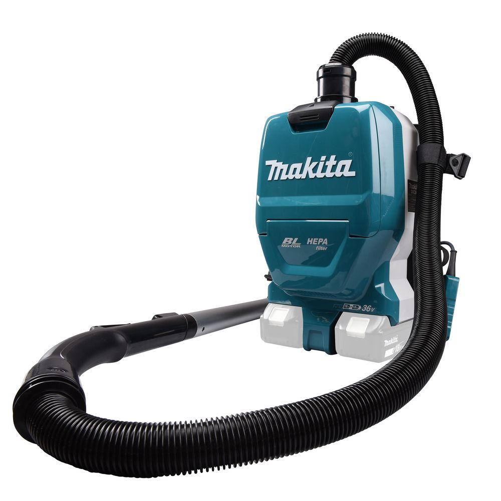 Набор: аккумуляторный ранцевый пылесос Makita DVC261ZX11 + аккумулятор Makita 632G59-7 + зарядное устройство Makita 630876-7
