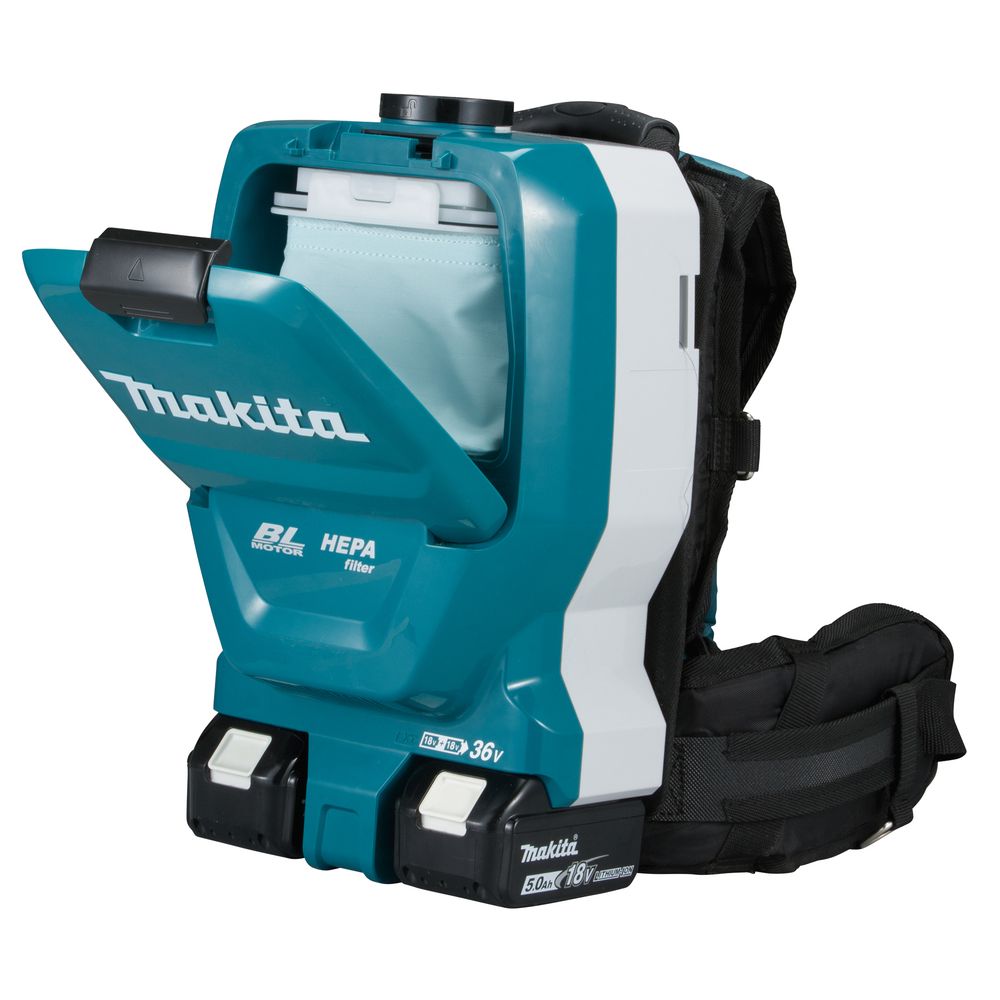 Набор: аккумуляторный ранцевый пылесос Makita DVC261ZX11 + аккумулятор Makita 632G59-7 + зарядное устройство Makita 630876-7