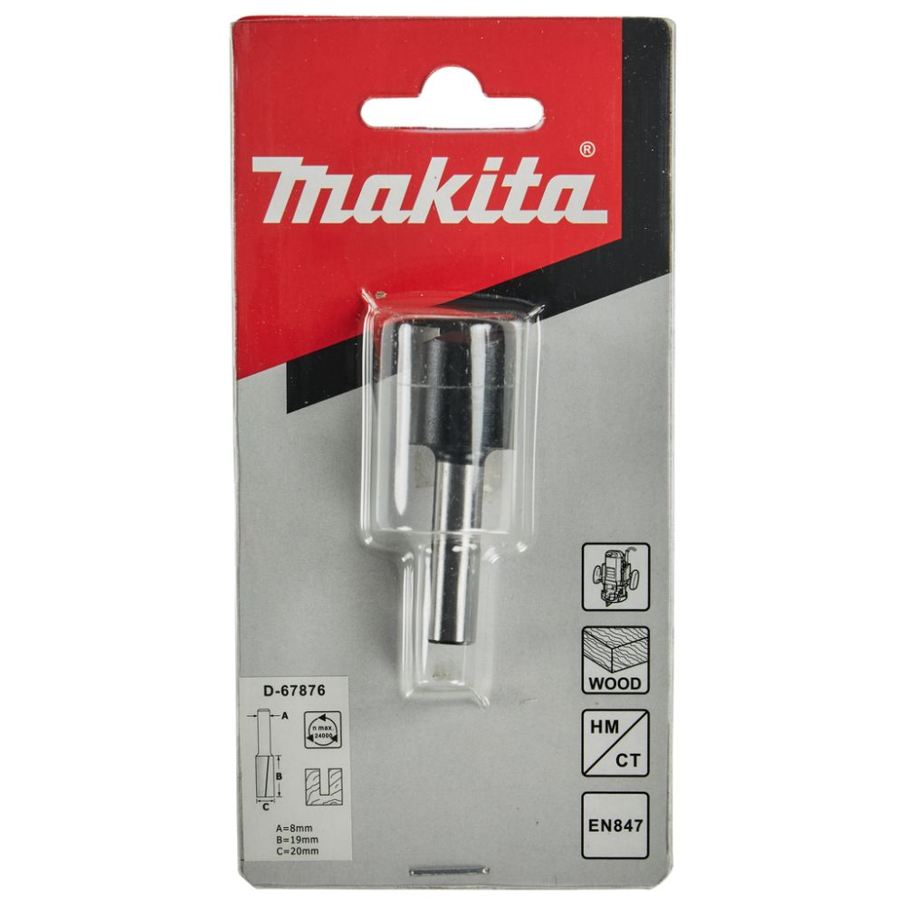 Фреза пазовая с 2 режущими кромками Makita "Эконом" 20x19x8x51x2T, D-67876