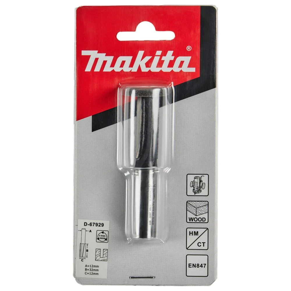 Фреза пазовая с 2 режущими кромками Makita "Эконом" 12x32x12x73x2T, D-67929