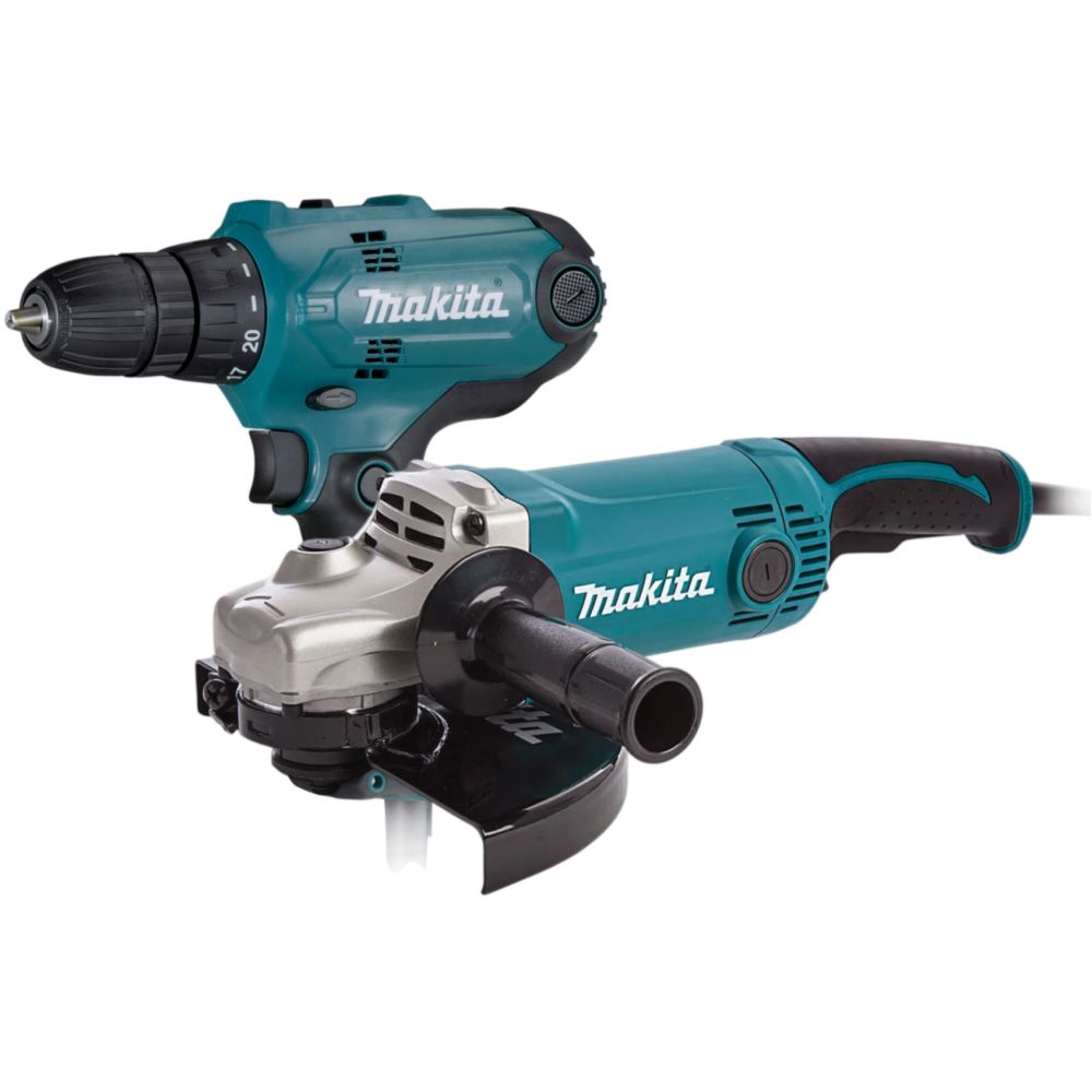 Набор электроинструмента Makita: дрель-шуруповерт DF0300 + угловая шлифмашина GA9050 (ACSET-20)