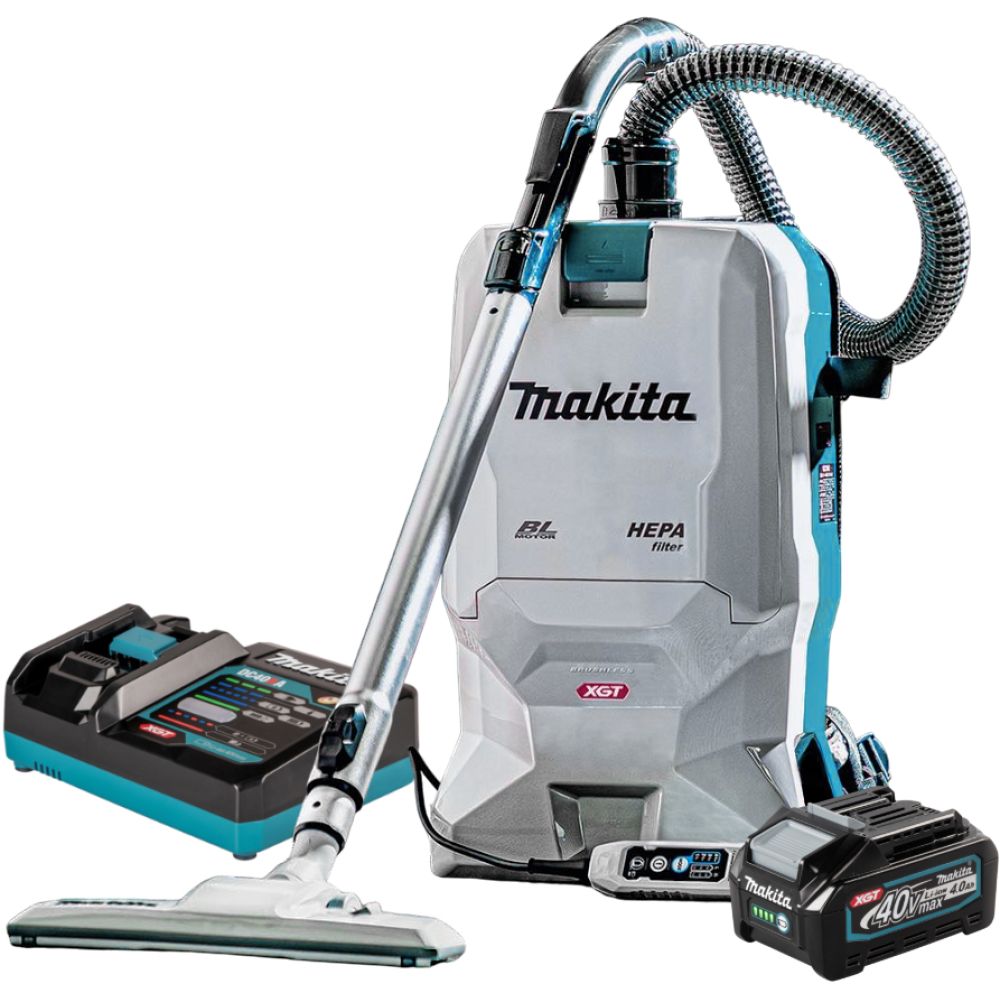 Аккумуляторный ранцевый пылесос Makita VC011G, 40 В, 6 л, с 2 АКБ 4 Ач и 2 ЗУ (PT1433)