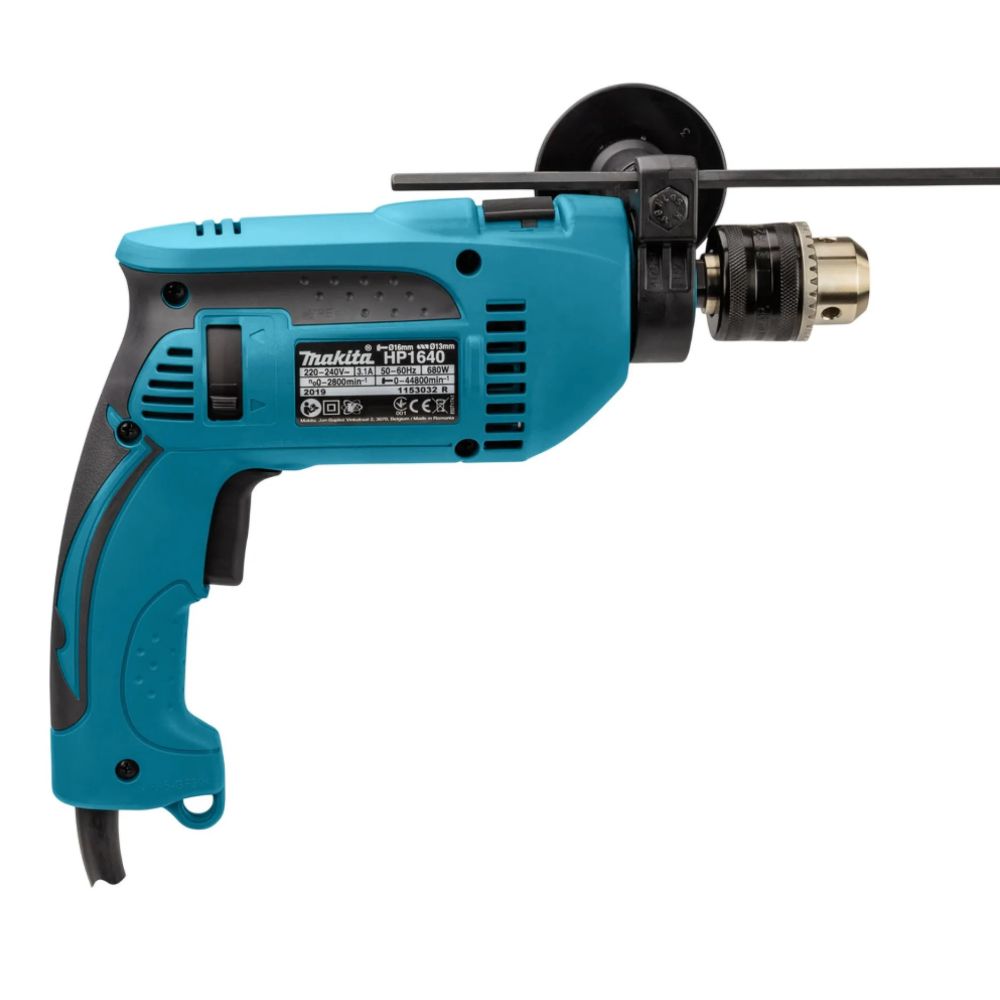 Дрель Makita HP1640, 680 Вт, 2800 об/мин, 44800 уд/мин